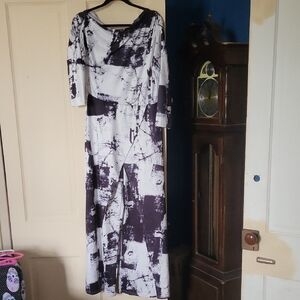 Abstract Black and White Jumpsuit